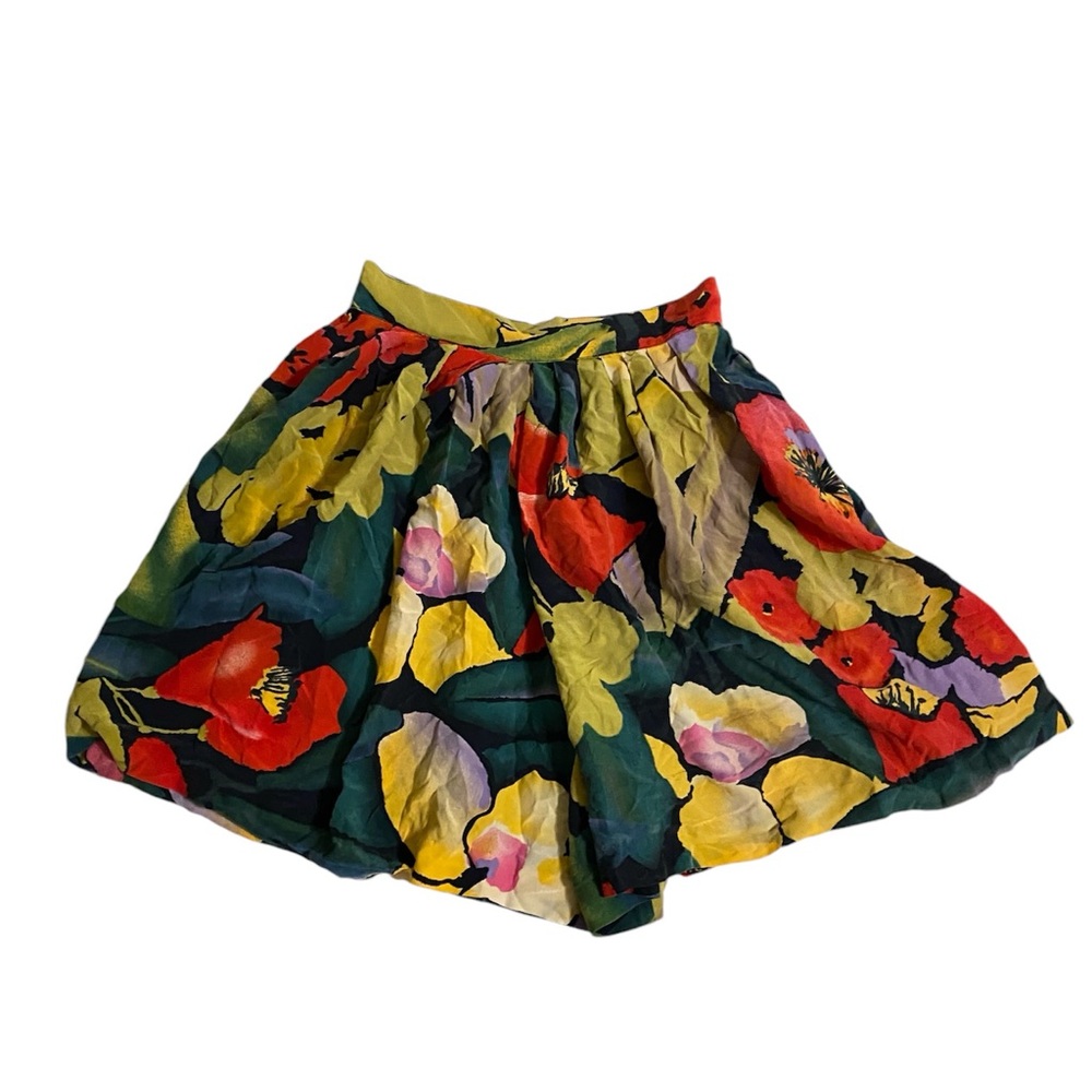 Vintage Silk Floral Skort